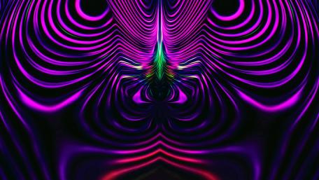 Vivid Abstract Waves in Neon Hues wallpaper