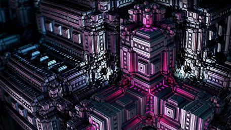 Intricate Abstract Structures in Vivid Colors wallpaper