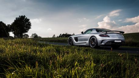Sleek Mercedes Dream Car Under Open Skies wallpaper