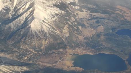 Majestic Aerial View of Serene Mountains and Lakes wallpaper