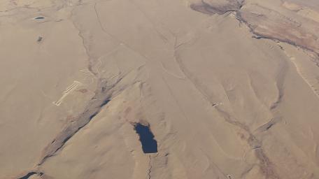 Breathtaking Aerial View of a Desert Landscape wallpaper