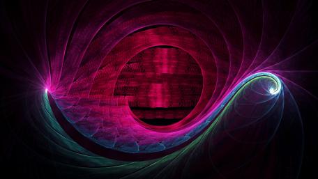 Neon Swirl Fractal Symphony in 8K wallpaper