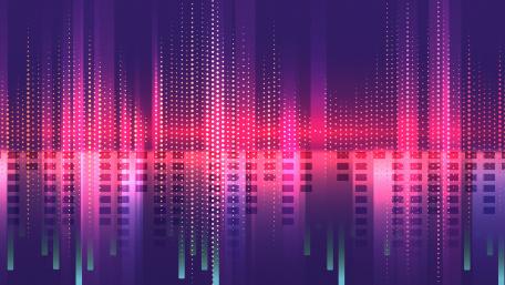 Neon Music Waves in 4K wallpaper
