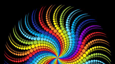 Colorful Swirl of Circular Vibrance wallpaper