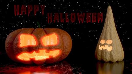 Spooky Jack-o'-Lanterns for Halloween Celebration wallpaper