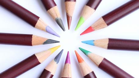 Colorful Pencil Array Design wallpaper