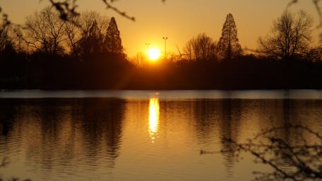 Sonnenuntergang am See wallpaper