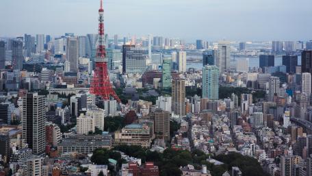 Tokyo Cityscape & Tokyo Tower wallpaper