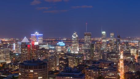 Downtown Montréal at Night wallpaper