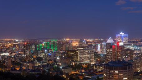 Montréal Cityscape at Night wallpaper