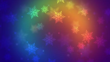 Neon Snowflakes Wonderland wallpaper