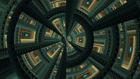 Infinite Geometric Labyrinth in Motion wallpaper