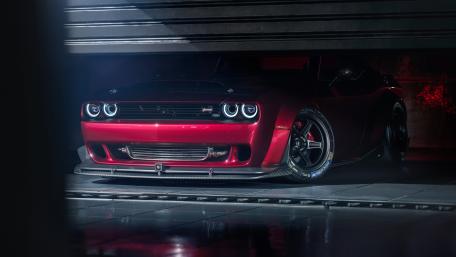 Red Muscle Car Emergence wallpaper