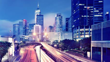 Urban Symphony in Twilight Hues 4K Wallpaper wallpaper