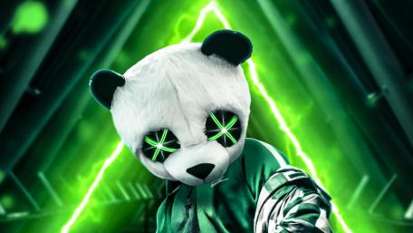 Neon Green Panda wallpaper
