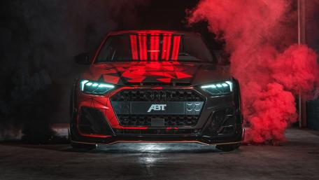 Mystic Red Smoke and Sleek Machine wallpaper