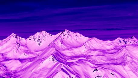 Purple Mountain Winter Wonderland wallpaper