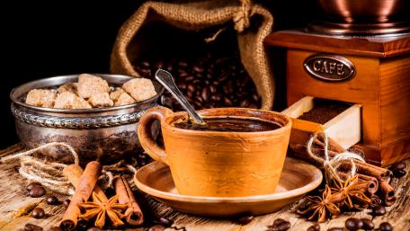 Warm Coffee Indulgence With Spices and Sweetness wallpaper