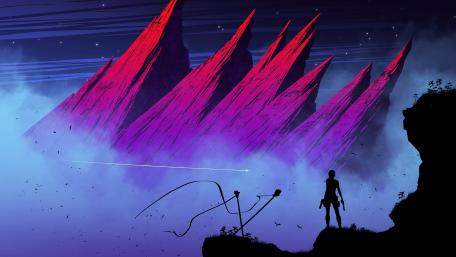 Mystic Crystals Illuminating the Night wallpaper