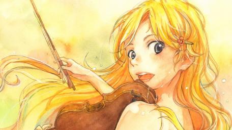 Harmony in Watercolors - Anime Violinist wallpaper