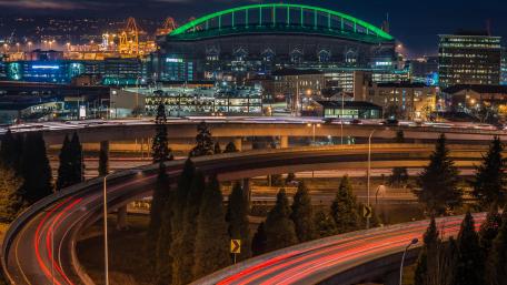 Interchange of I-5 & I-90 in Seattle wallpaper