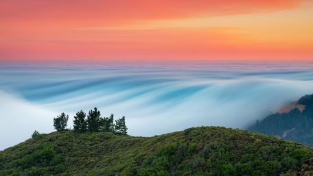 Ocean of Clouds at Sunset wallpaper