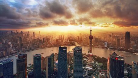 Shanghai skyline wallpaper