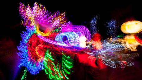Neon Dreams: Endless Spectrum of Light wallpaper