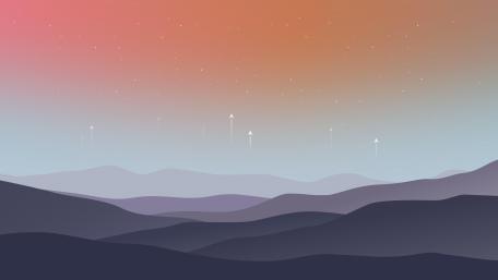 Twilight Hues in Minimalist Peaks wallpaper