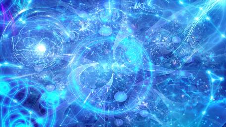 Ethereal Blue Vortex of Digital Dreams wallpaper