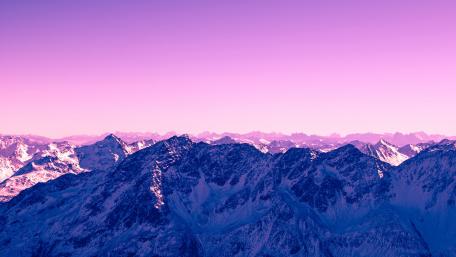 Purple Mountain Range at Dawn wallpaper