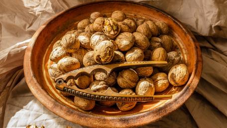 Nutty Delights in Rustic Warmth wallpaper