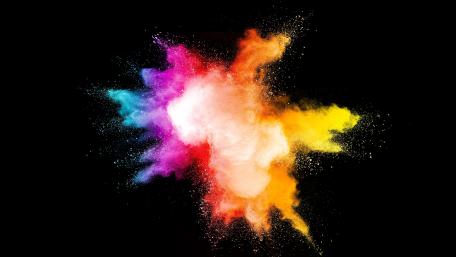 Vibrant Cosmic Dust Explosion wallpaper