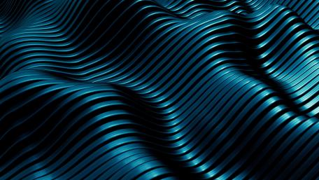 Blue Wavy 3D Abstraction wallpaper