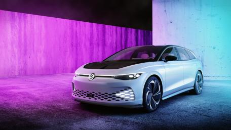Futuristic Volkswagen Electric Car Wallpaper wallpaper