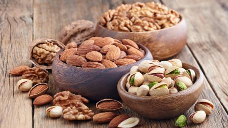 Nuts and Wood Planks Wallpaper for Your Space wallpaper