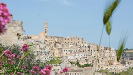 Stunning View of Matera's Historic Architecture in Italy wallpaper
