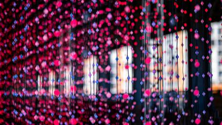 Glowing garlands wallpaper