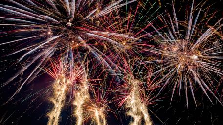 Fireworks in Annecy-le-Vieux, France wallpaper