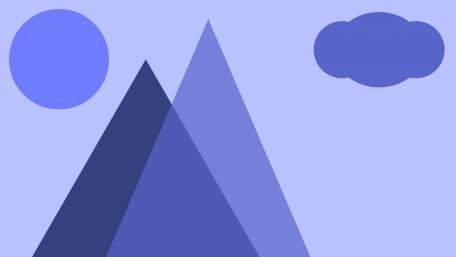 Purple Mountain Peaks in Minimal Art Style wallpaper