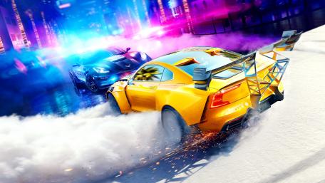 High-Speed Chase in Neon Metropolis wallpaper