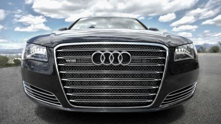 Dream Car Front View with Majestic Audi W12 wallpaper