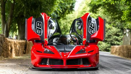 Spectacular Red Supercar With Gullwing Doors wallpaper