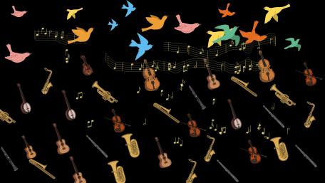 Flying concert wallpaper