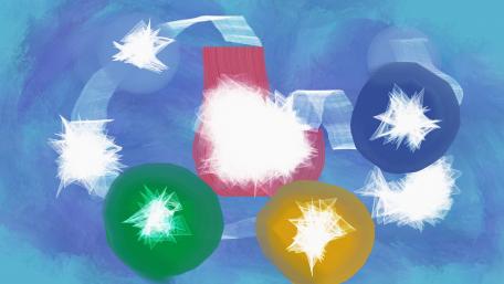 Sparkling balls wallpaper