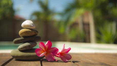 Stones & Flowers wallpaper