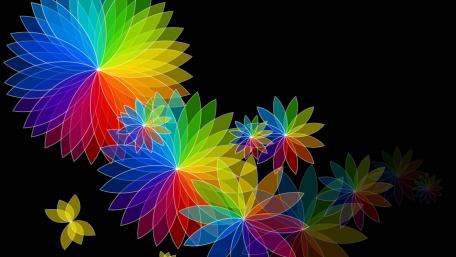 Vibrant Floral Abstract Design for Modern Spaces wallpaper