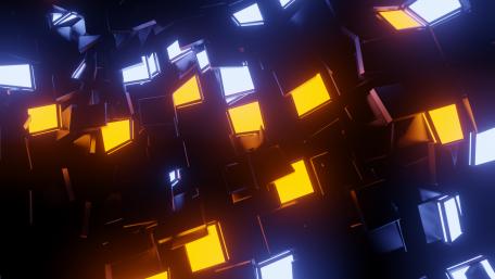 BLOOMY FLAT CUBES wallpaper