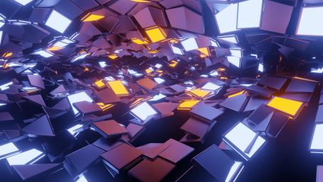 BLOOMY CUBES wallpaper