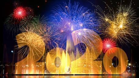 2020 New Year fireworks wallpaper